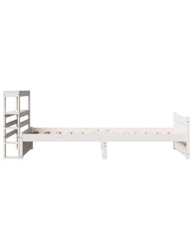 Giroletto con Testiera senza Materasso Bianco 90x190 cm