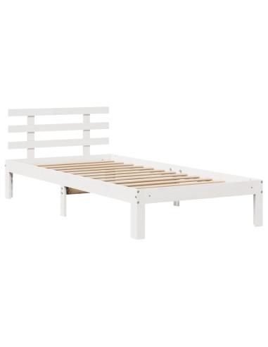 Giroletto con Testiera senza Materasso Bianco 90x190 cm