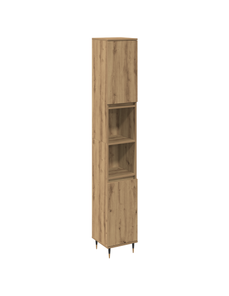 Set di mobili per il bagno con porta 3 pcs Rovere artigianale