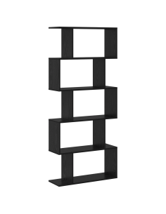 Armadio per Libri Rovere Nero 70 x 24 x 161 cm 2