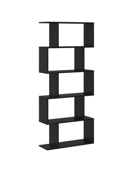 Armadio per Libri Rovere Nero 70 x 24 x 161 cm