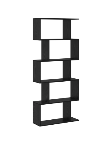 Armadio per Libri Rovere Nero 70 x 24 x 161 cm