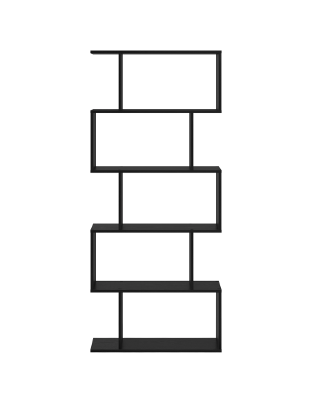 Armadio per Libri Rovere Nero 70 x 24 x 161 cm