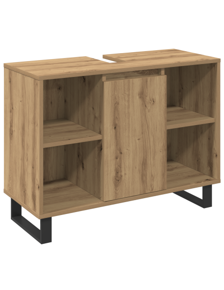 Set di mobili da bagno in 3 pezzi Rovere Artigianale Legno Ingegnerizzato