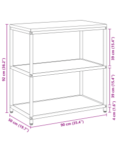 Stoccaggio in cucina Ruggine 60 x 50 x 92 cm Acciaio