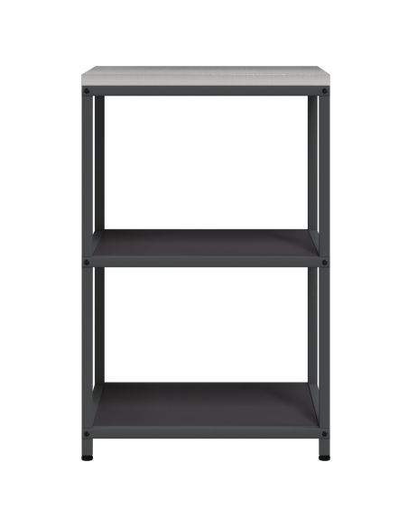 Mensola per il deposito in cucina Nero 60 x 50 x 92 cm Acciaio