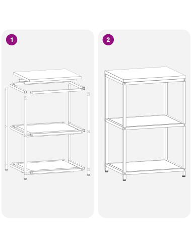 Stoccaggio in cucina Argento 60 x 50 x 92 cm Acciaio