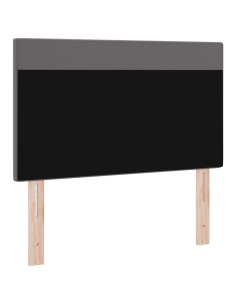 Testiera LED Grigio 90 cm Pelle Sintetica 2