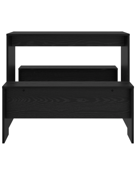 Set da pranzo 2 pcs Rovere nero Legno multistrato