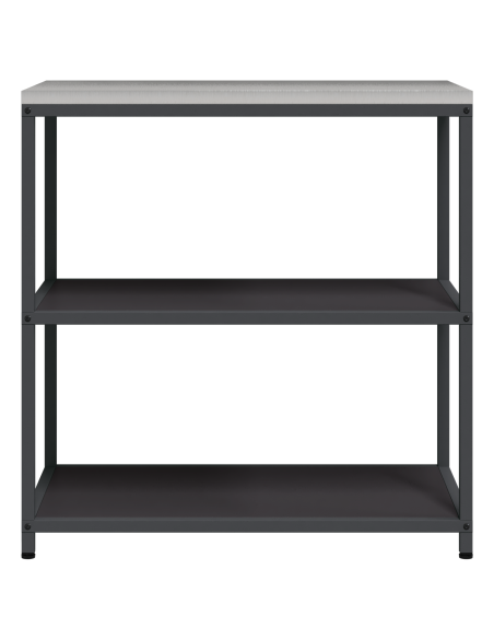 Mensola per il deposito in cucina Nero 60 x 50 x 92 cm Acciaio