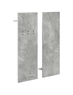 Appendiabiti a muro con specchio Grigio cemento 70 x 10 x 90 cm