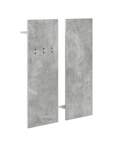 Appendiabiti a muro con specchio Grigio cemento 70 x 10 x 90 cm