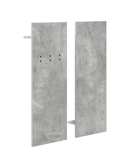 Appendiabiti a muro con specchio Grigio cemento 70 x 10 x 90 cm