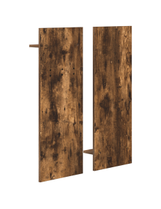 Appendiabiti a muro con lo scaffale Rovere fumé 70 x 10 x 90 cm