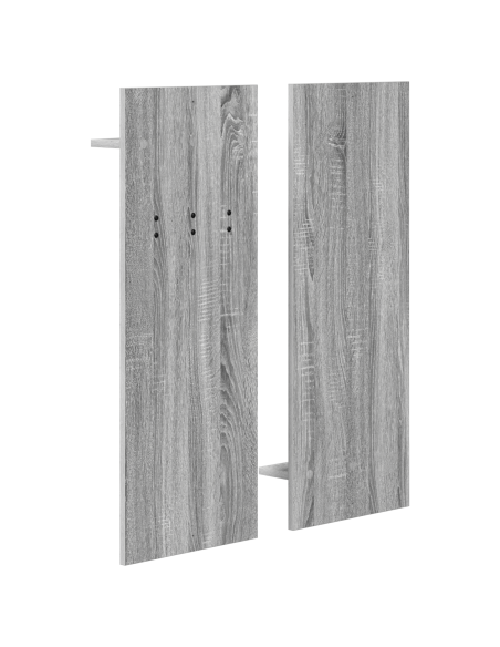 Appendiabiti a muro con specchio Grigio Sonoma 70 x 10 x 90 cm