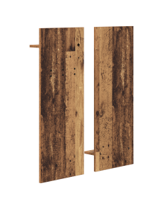 Appendiabiti a muro con specchio Legno vecchio 70 x 10 x 90 cm