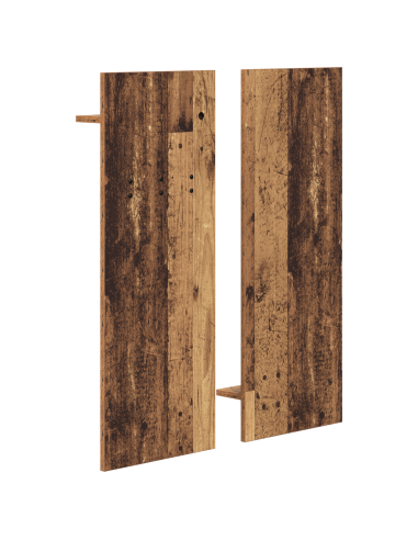 Appendiabiti a muro con specchio Legno vecchio 70 x 10 x 90 cm