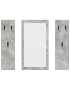 Appendiabiti a muro Grigio cemento 96 x 1,5 x 90 cm