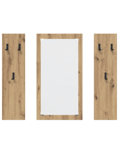 Appendiabiti a muro Rovere artigianale 96 x 1,5 x 90 cm