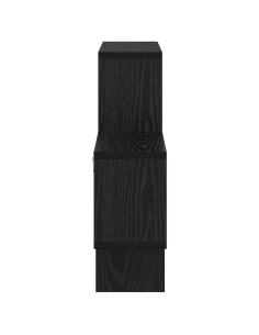 Scaffale da parete con lo scaffale Rovere nero 82 x 15 x 51 cm