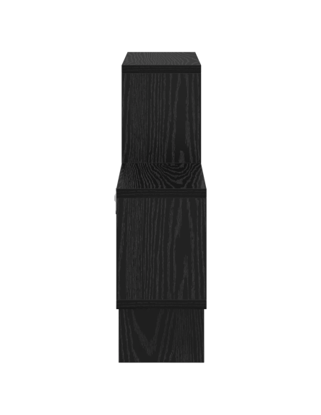 Scaffale da parete con lo scaffale Rovere Nero 82 x 15 x 51 cm