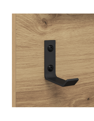 Appendiabiti a muro Rovere artigianale 90 x 10 x 50 cm