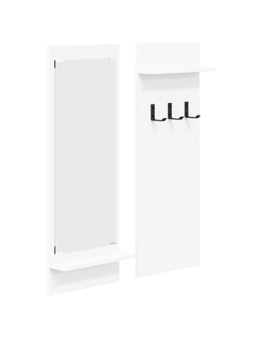 Appendiabiti a muro Bianco 70 x 10 x 90 cm Legno multistrato