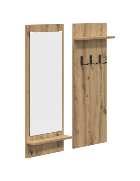Appendiabiti a muro Rovere artigianale 70 x 10 x 90 cm