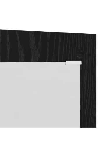 Appendiabiti a muro con specchio Rovere Nero 96 x 1,5 x 90 cm