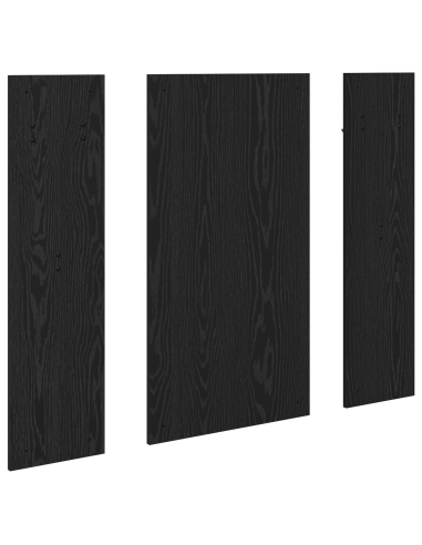 Appendiabiti a muro con specchio Rovere Nero 96 x 1,5 x 90 cm
