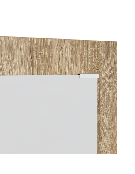 Appendiabiti a muro con specchio Rovere Sonoma 96 x 1,5 x 90 cm