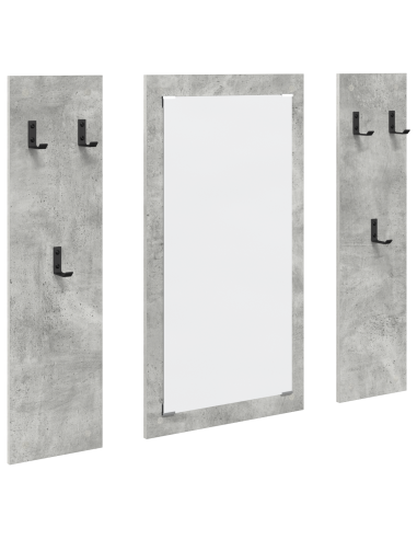 Appendiabiti a muro Grigio cemento 96 x 1,5 x 90 cm