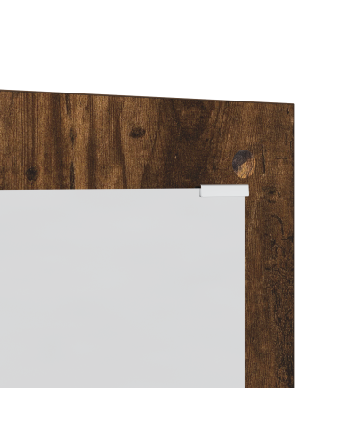 Appendiabiti a muro con specchio Rovere fumé 96 x 1,5 x 90 cm