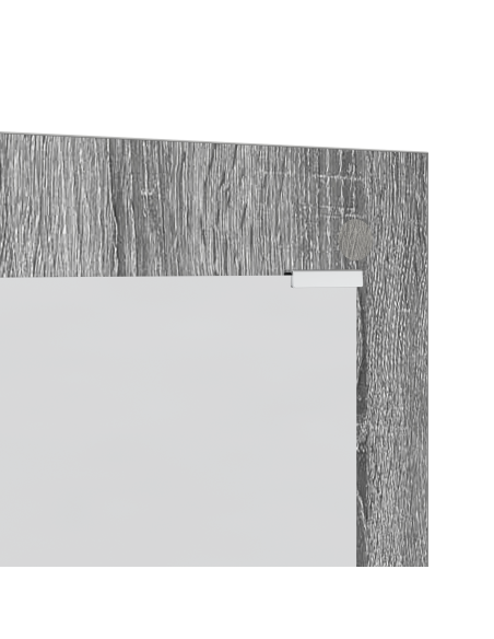 Appendiabiti a muro con specchio Grigio Sonoma 96 x 1,5 x 90 cm