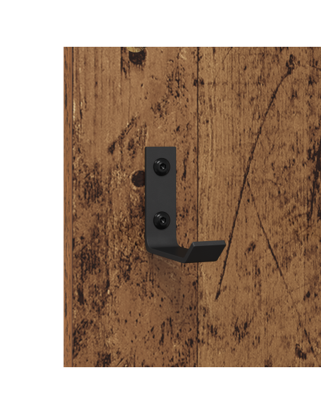Appendiabiti a muro Legno antico 96 x 1.5 x 90 cm