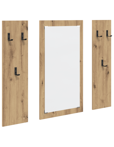 Appendiabiti a muro Rovere artigianale 96 x 1,5 x 90 cm