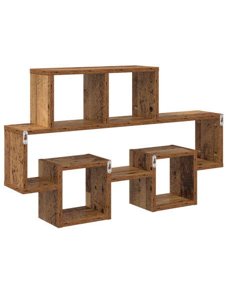 Scaffale da parete con lo scaffale Legno Antico 82 x 15 x 51 cm