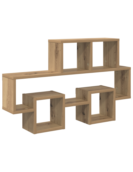 Scaffale da parete rovere artigianale 82 x 15 x 51 cm