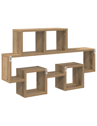 Scaffale da parete rovere artigianale 82 x 15 x 51 cm