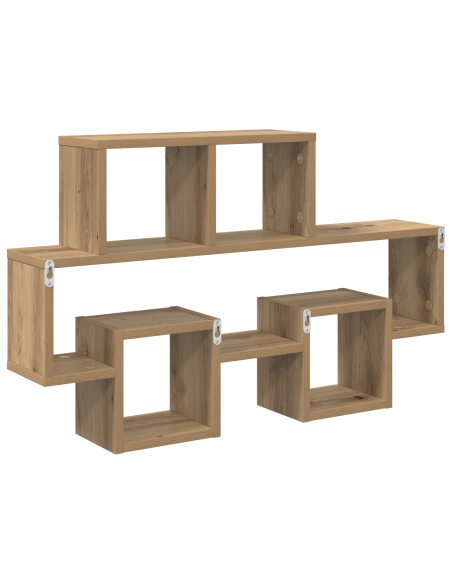 Scaffale da parete rovere artigianale 82 x 15 x 51 cm