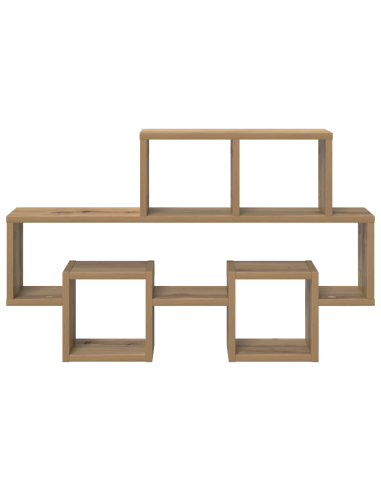 Scaffale da parete rovere artigianale 82 x 15 x 51 cm