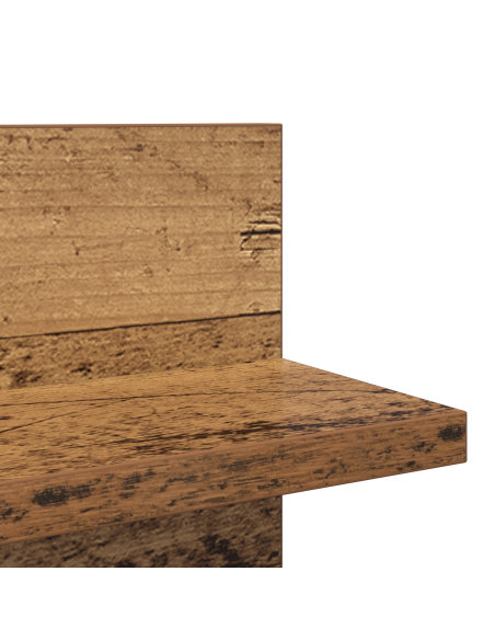 Scaffali da parete 2 pcs Legno Antico 80 x 11.5 x 18 cm
