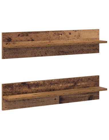 Scaffale da parete 2 pcs Legno vecchio 80 x 11,5 x 18 cm