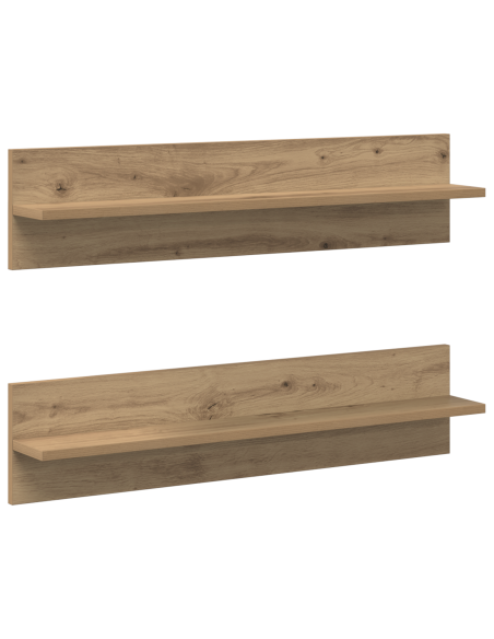 Scaffali da parete 2 pcs Quercia Artigianale 80 x 11.5 x 18 cm