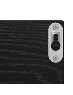 Scaffale da parete 2 pcs Rovere Nero 80 x 11,5 x 18 cm 2