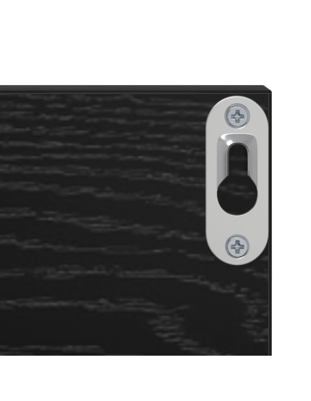 Scaffale da parete 2 pcs Rovere Nero 80 x 11,5 x 18 cm