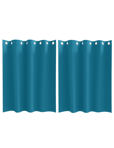 Tende Blackout con Anelli 2 pcs Turchese 140 x 140 cm