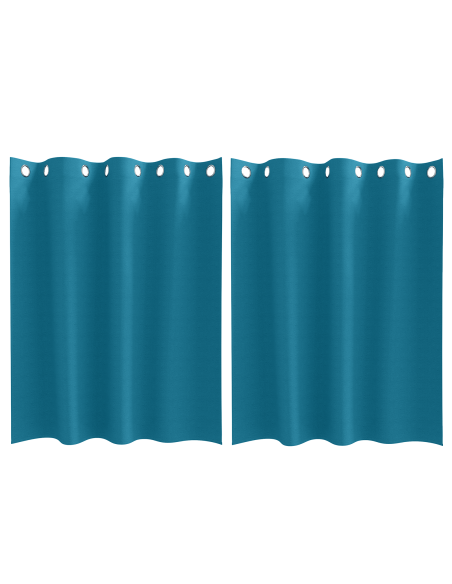 Tende con tende 2 pcs Turchese 140 x 140 cm Poliestere