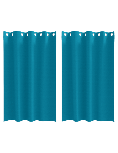 Tende Blackout con Anelli 2 pcs Turchese 175 x 140 cm