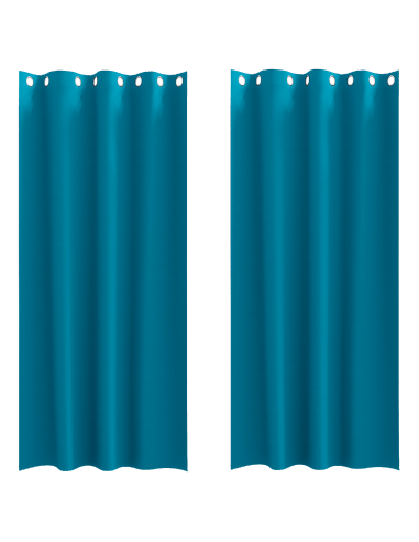 Tende Blackout con Anelli 2 pcs Turchese 260 x 140 cm